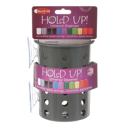 Allpoints Cylinder, Silverware Gray W/Suction Cups, Plastic 1371673